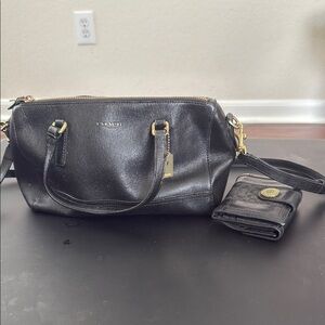 Coach Black Satchel Bag with Timeless Elegance